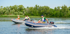 Kolibri K-190 Inflatable Rowing Boat Premium Qualität Fishing Kayak + Gangway