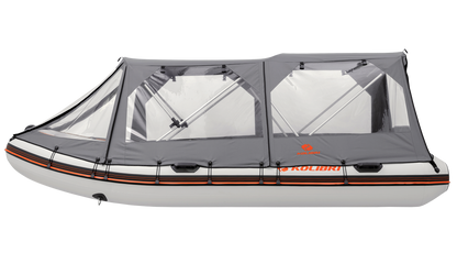 Inflatable boat tent